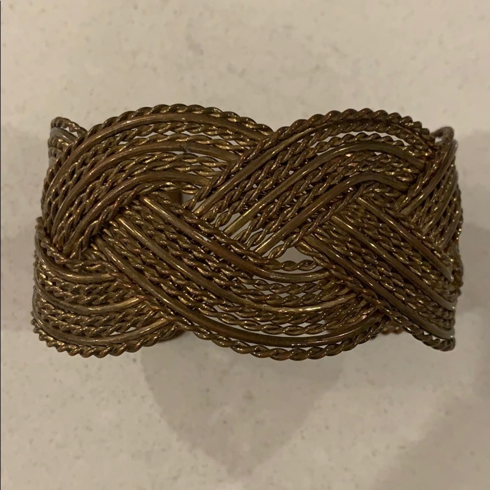 Gold cuff bracelet